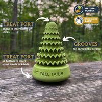 Tall Tails Natural Rubber Evergreen Tree Toy 4"