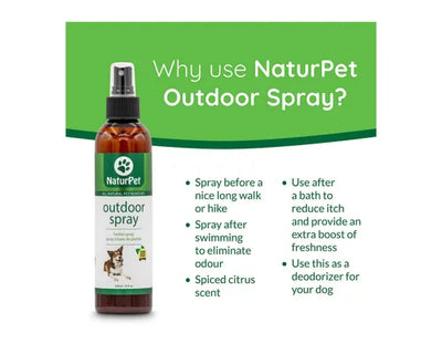 NaturPet® Outdoor Spray 8 oz for Dogs 240ml SALE