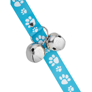 PoochieBells® The Original Dog Doorbell Signature Tracks Collection Baby Blue 25"