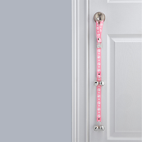PoochieBells® The Original Dog Doorbell Signature Tracks Collection Pink 25"
