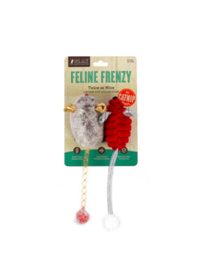 P.L.A.Y Feline Frenzy Plush Catnip - Twice as Mice 2 Pk (NEW)