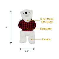 Tall Tails Plush Polar Bear with Plaid Jacket 12"