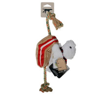 Tall Tails Plush Polar Bear with Sled Squeaker Toy 8" SALE