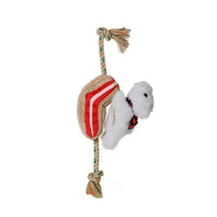 Tall Tails Plush Polar Bear with Sled Squeaker Toy 8" SALE