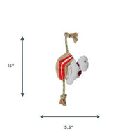 Tall Tails Plush Polar Bear with Sled Squeaker Toy 8" SALE