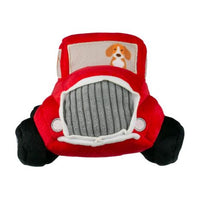 Tall Tails Plush Red Truck Snowball Squeaker Dog Toy 8" SALE