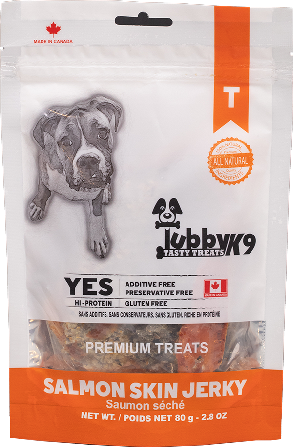 TubbyK9 Tasty Dog Treats Salmon Skin Jerky