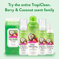 Tropiclean Berry And Coconut Deep Cleaning Shampoo for Pets 20 oz