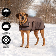 Shedrow K9 Expedition Dog Coat Cinder Houndstooth