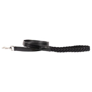 Shedrow K9 Rideau Braided Rope and Leather Leash Black