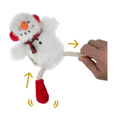 Tall Tails Plush Snowman Pull - Rope Tug Dog Toy 13