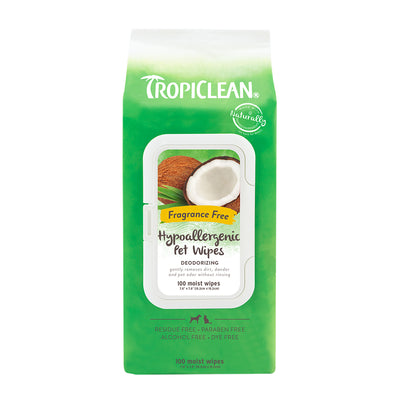 Tropiclean Deodorizing Pet Wipes Hypoallergenic