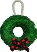 Tall Tails Plush Wreath with Squeaker Toy 6"