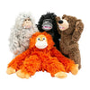 Tall Tails – Plush Orangutan with Squeaker & Rope Interior Body Toy – 14″