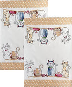 Spotted Dog Tea Towel - Cute Cats Set 2 SALE