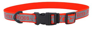 Water And Woods Adjustable Reflective Dog Collar Orange Dog