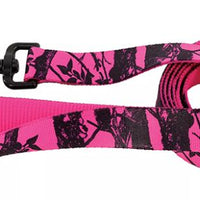 Water And Woods Blaze Adjustable Patterned Dog Leash Neon Pink Tree Dog 1inx6ft