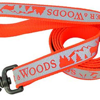Water And Woods Reflective Dog Leash Orange Dog 1inx6ft