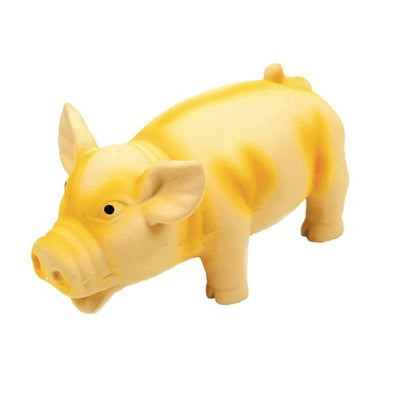 Rascals Latex Grunting Pig Yellow Dog 6.25in