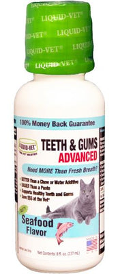 Liquid-Vet Cool Pet Teeth And Gums Advanced Seafood Cat 8 oz SALE (discontinued)