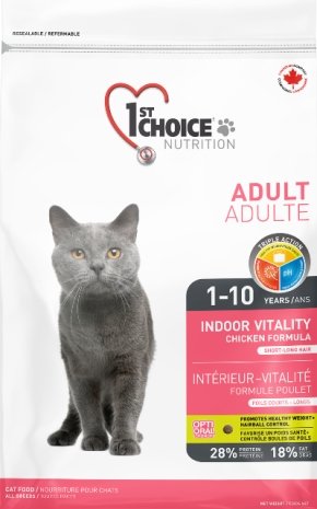 1st Choice Nutrition Indoor Vitality Cat Adult Chicken Formula - Natural Pet Foods