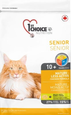 1st Choice Nutrition Mature-Less Active Senior Cat Chicken Formula - Natural Pet Foods