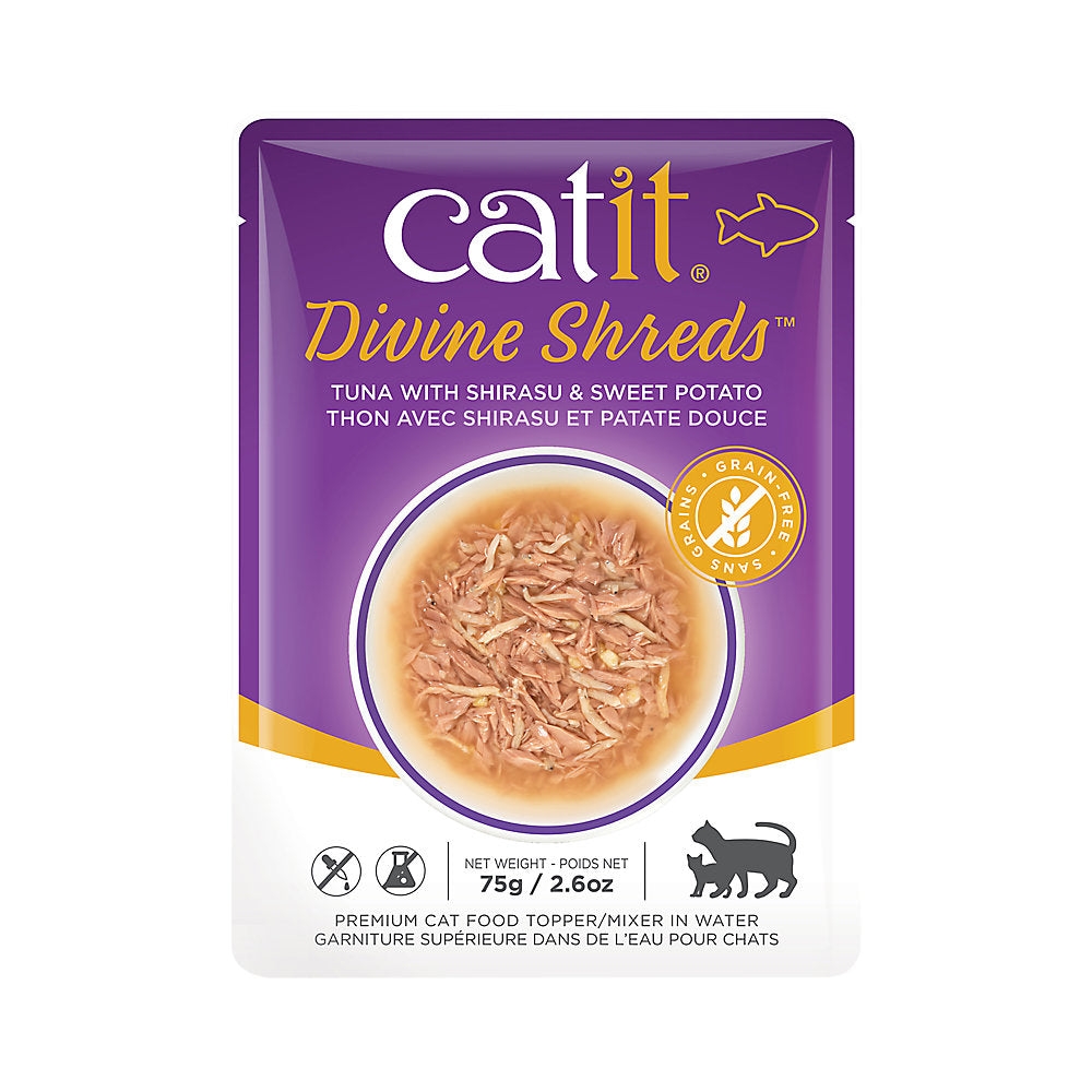 Catit Divine Shreds - Tuna with Shirasu & Sweet Potato (2.6oz)