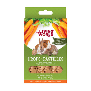 Living World Small Animal Drops - Carrot Flavour - 75 g (2.6 oz)
