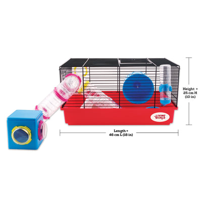 Living World Chalet Hamster Cage - 46 x 29 x 25 cm (18 x 11.5 x 10 in)