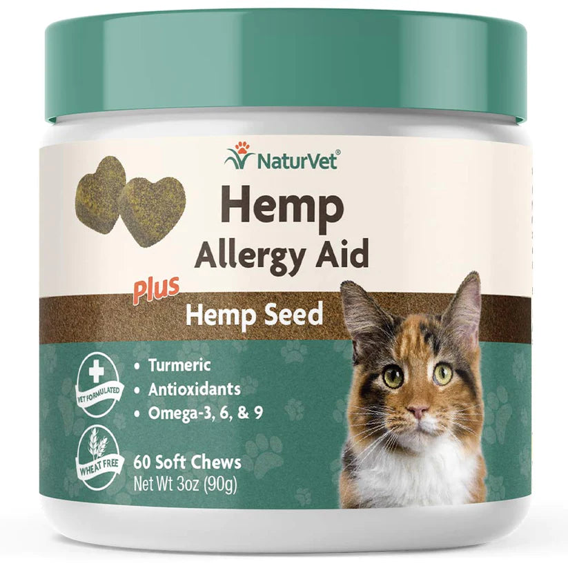 NaturVet - Hemp Allergy Aid 60  Soft Chews Cat