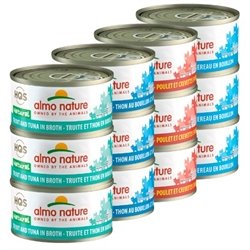 Almo Nature Natural Rotational Pack 2 Fish & Chicken Cat Can 70g * 12 - Natural Pet Foods