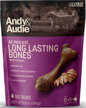 Andy & Audie All Natural Long Lasting Bone 6'' With Chicken - Natural Pet Foods
