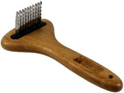 Bamboo Groom Dematting Rake With Stainless Steel Serrated Blades - Natural Pet Foods
