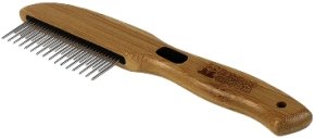 Bamboo Groom Rotating Pin Comb With 31 or 41 Rotating Pins - Natural Pet Foods