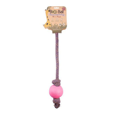 Beco Ball on a Rope - Pink - Natural Pet Foods