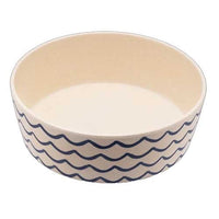Beco Recycled Bamboo Bowl - Classic - Ocean Waves - Natural Pet Foods