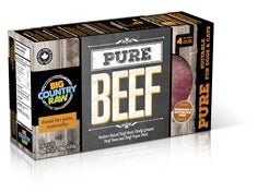 Big Country Raw Pure Beef 4 lbs - Natural Pet Foods
