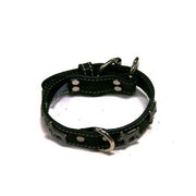 Black Leather Collar with dogs SALE - Natural Pet Foods
