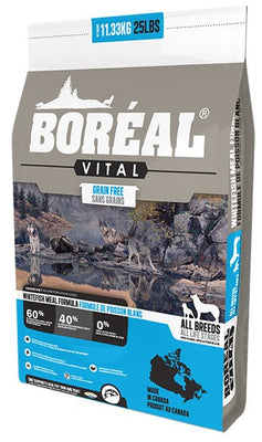 Boreal Vital Grain Free Whitefish Formula for dogs 11.33 kg - Natural Pet Foods