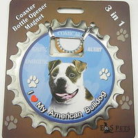 Bottle Ninja 3 in 1 Coaster/Bottle Opener/Magnet - American Bulldog SALE - Natural Pet Foods