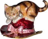Bridgman - Hidden Treasures - Cat on Red Hat - Natural Pet Foods
