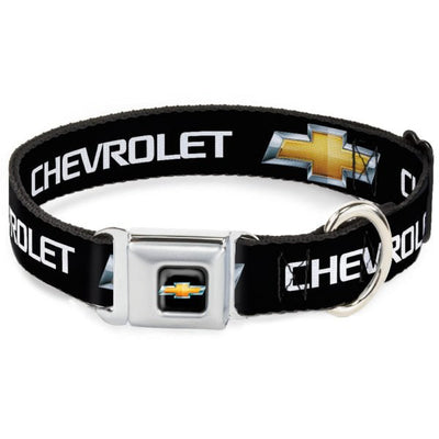 Buckle Down Seat Belt Buckle Collar – Chevy Bowtie Black/Gold Logo - Natural Pet Foods