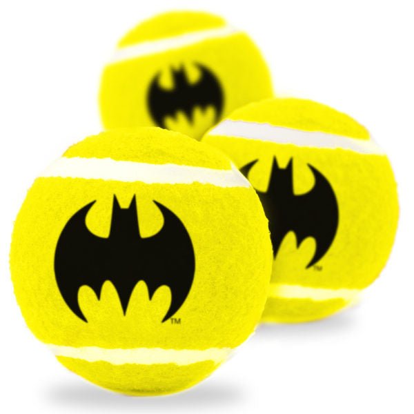 Buckle-Down Squeaky Tennis Ball 3 Pack – Batman Bat Icon - Natural Pet Foods