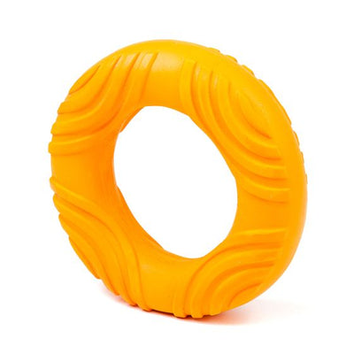 Bud-Z Latex Ring Squeaker Orange Dog 5.3
