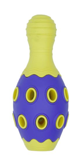 Bud-Z Rubber Astro Bowling Pin Yellow Dog 6" - Natural Pet Foods
