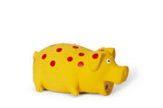 Bud-Z Latex Spotted Pig Squeaker Yellow Dog 8in