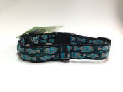 Canine Equipment Clip Collar - Teal Fish - Natural Pet Foods