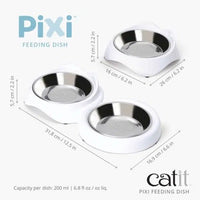 Catit PIXI Feeding Dish (double dish or single) - Natural Pet Foods