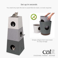 Catit Stacking Tower – Round - Natural Pet Foods