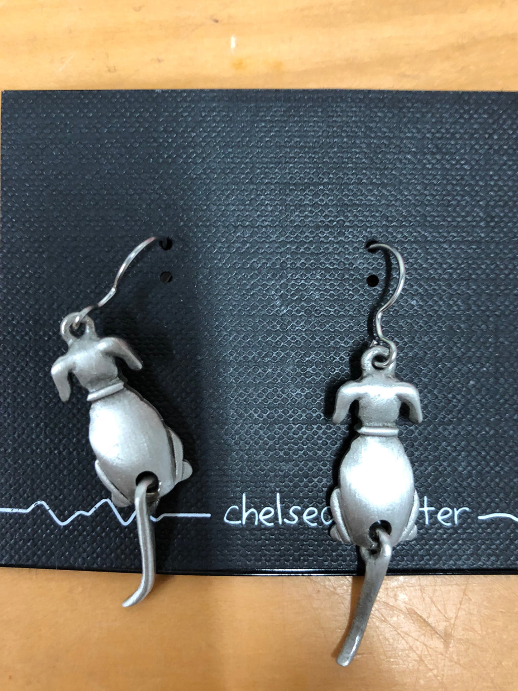 Chelsea Pewter Dog Tail earrings - Natural Pet Foods